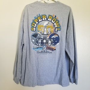 🏉2016 Super Bowl Official Men's Long Sleeve T